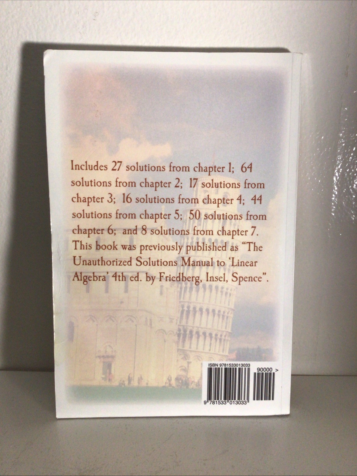 266 Solutions to Problems from Linear Algebra : Friedberg, Insel, Spence, Pap…