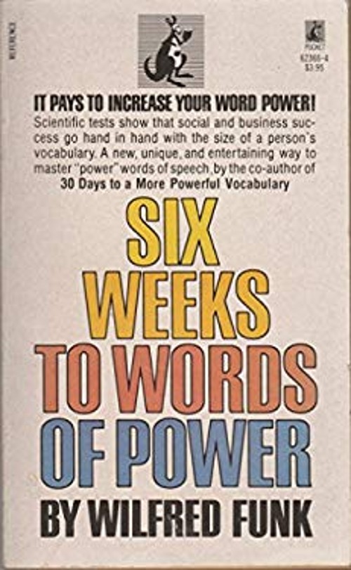 Six Weeks to Words of Power Mass Market Paperbound Wilfred Funk