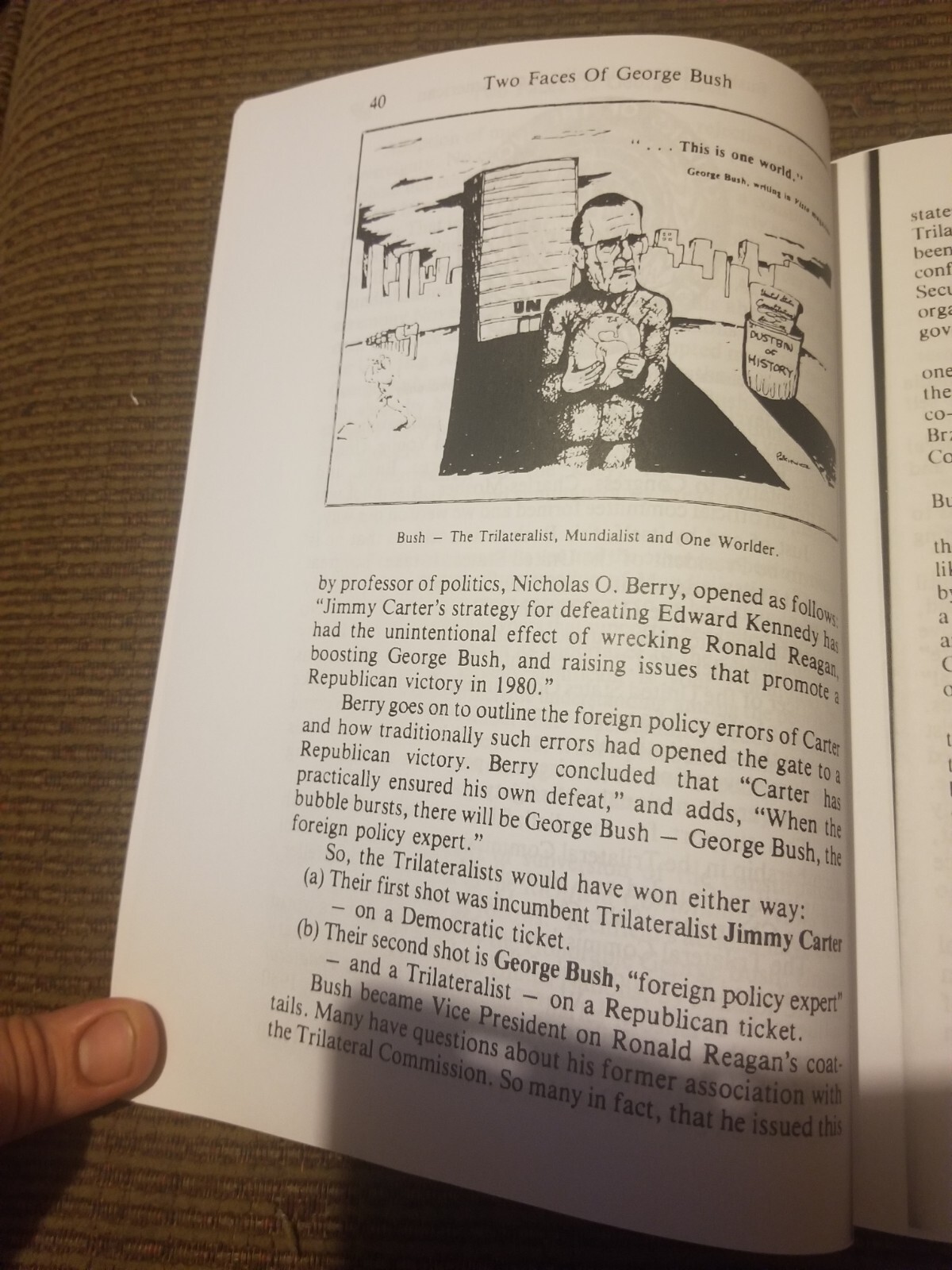Two Faces Of George Bush by Anthony Sutton 1988 black and white copy