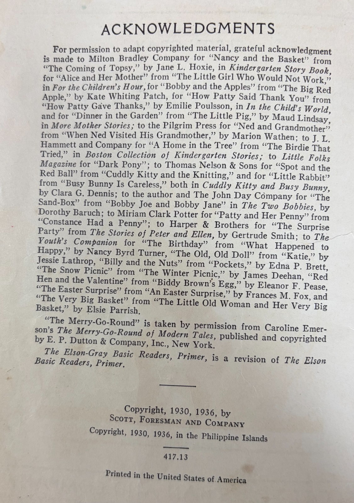 Vtg 2 Curriculum Foundation Series: Basic Readers (1936) Health Stories (1934)