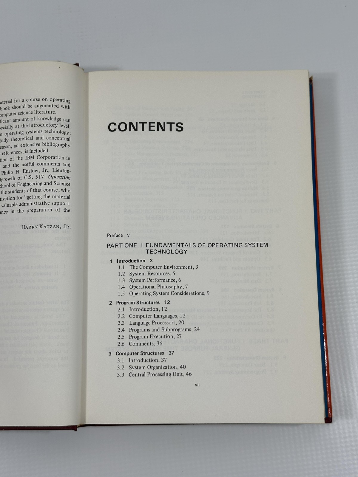 Vintage 1973 Operating Systems A Pragmatic Approach Harry Katzan HC Computer Sci