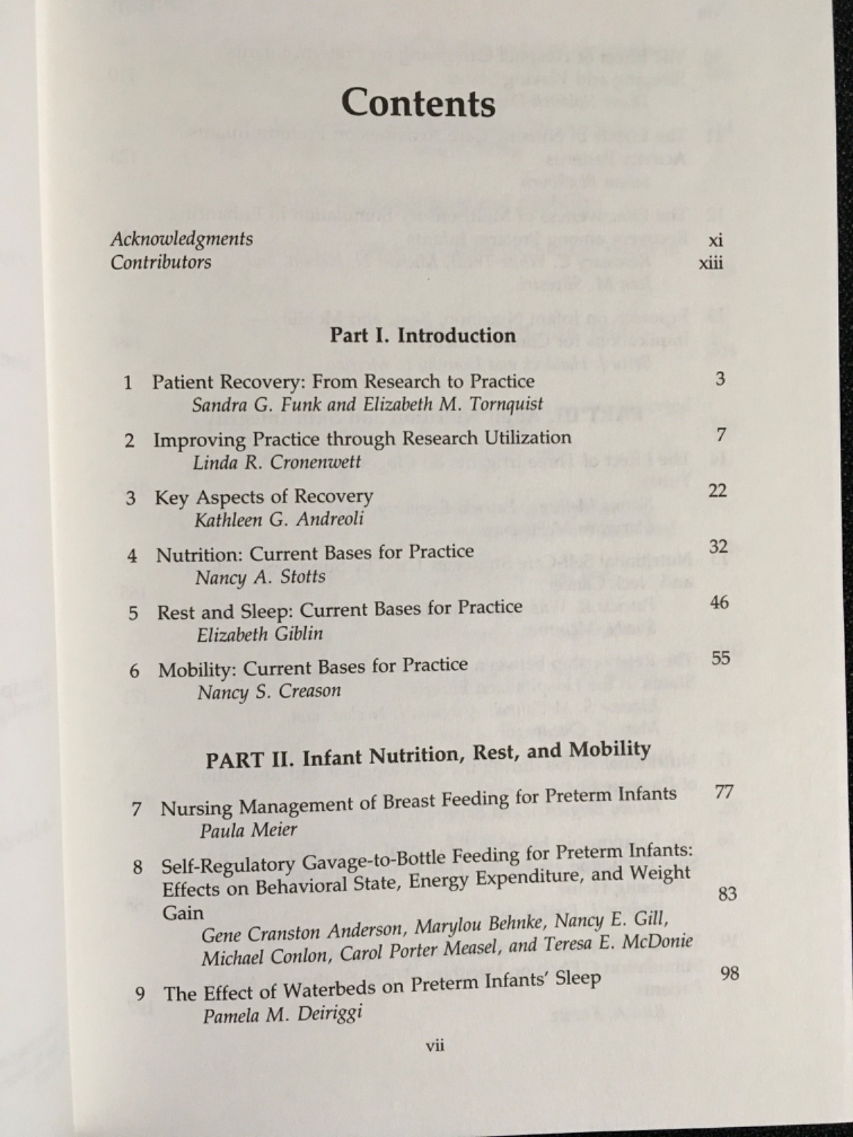 KEY ASPECTS OF RECOVERY Improving Nutrition Rest & Mobility Funk et al UNMARKED