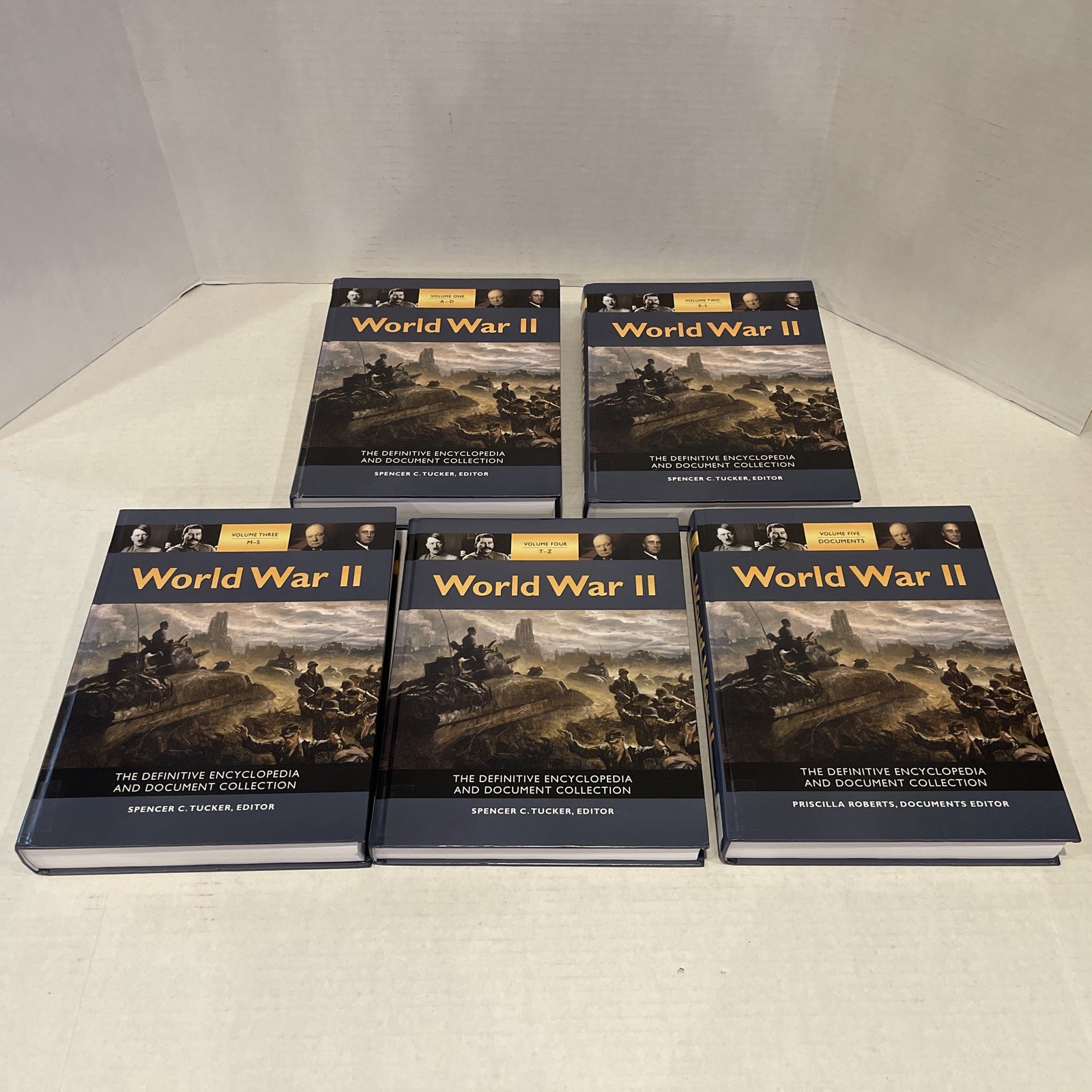 World War II : The Definitive Encyclopedia and Document Collection 5 Volumes HC