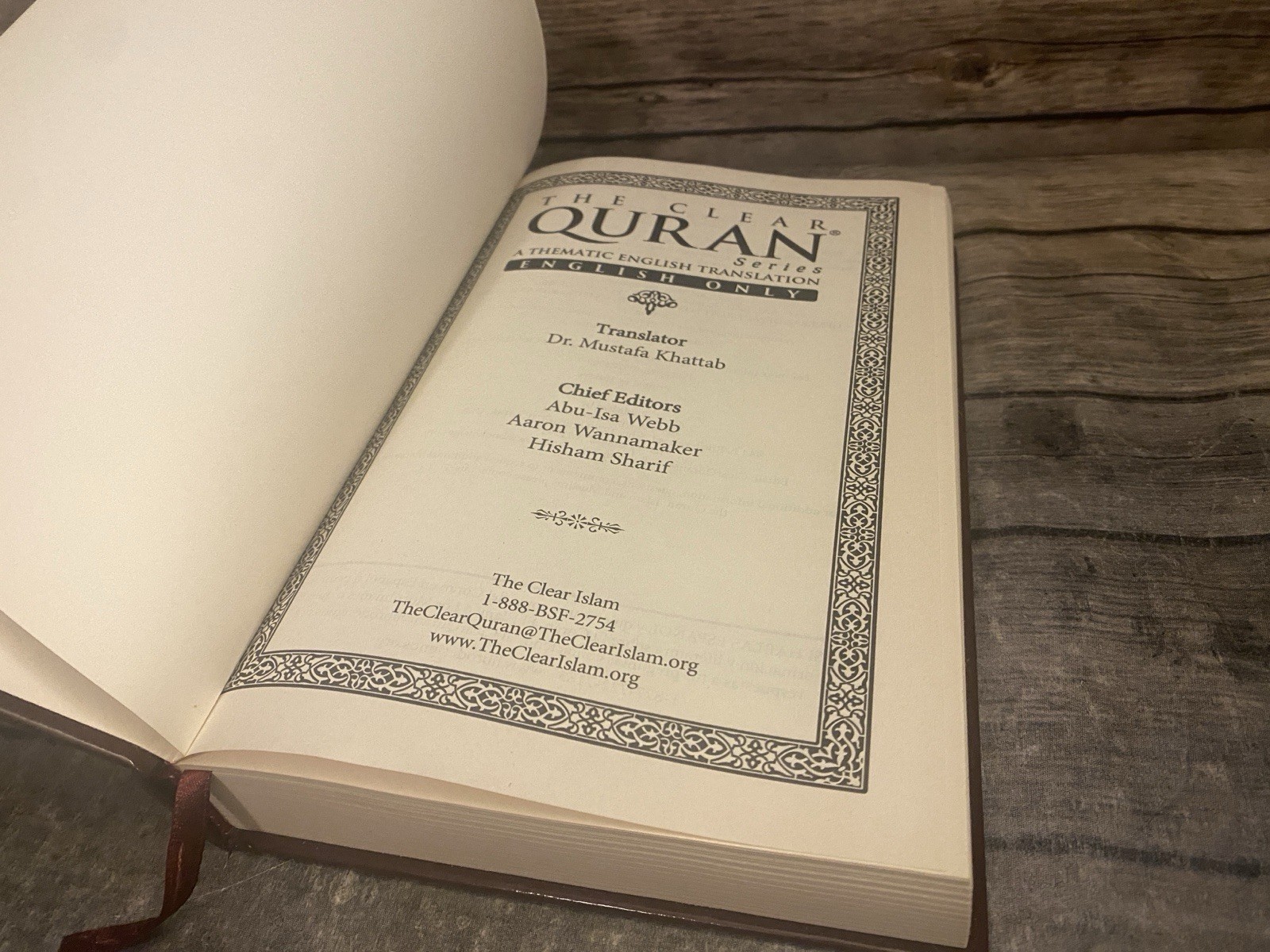 Clear Quran : A Thematic English Translation of the Message of the Final…
