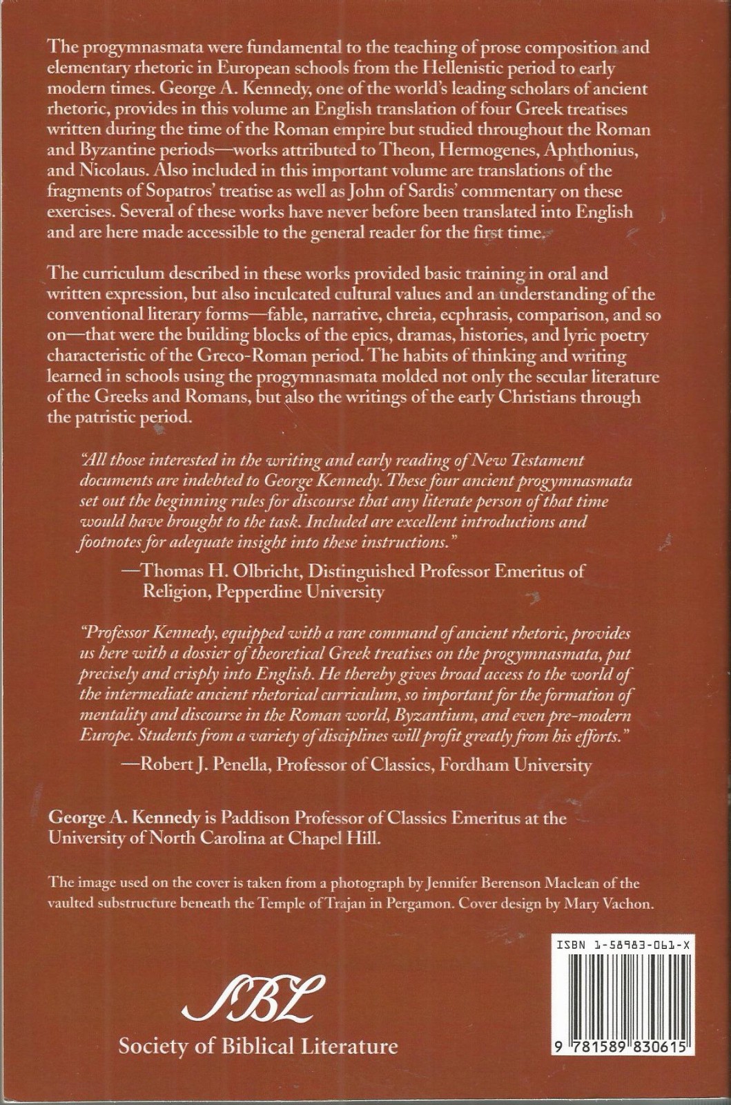 Progymnasmata: Greek Textbooks Of Prose Composition And Rhetoric ACCEPTABLE