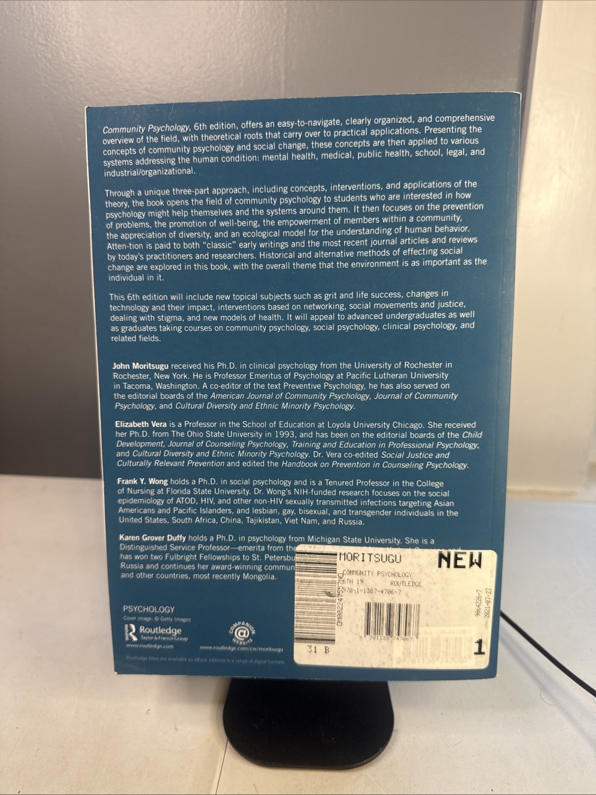Community Psychology Sixth Edition Moritsugu Vera Wong Duffy PB 2019 Routledge