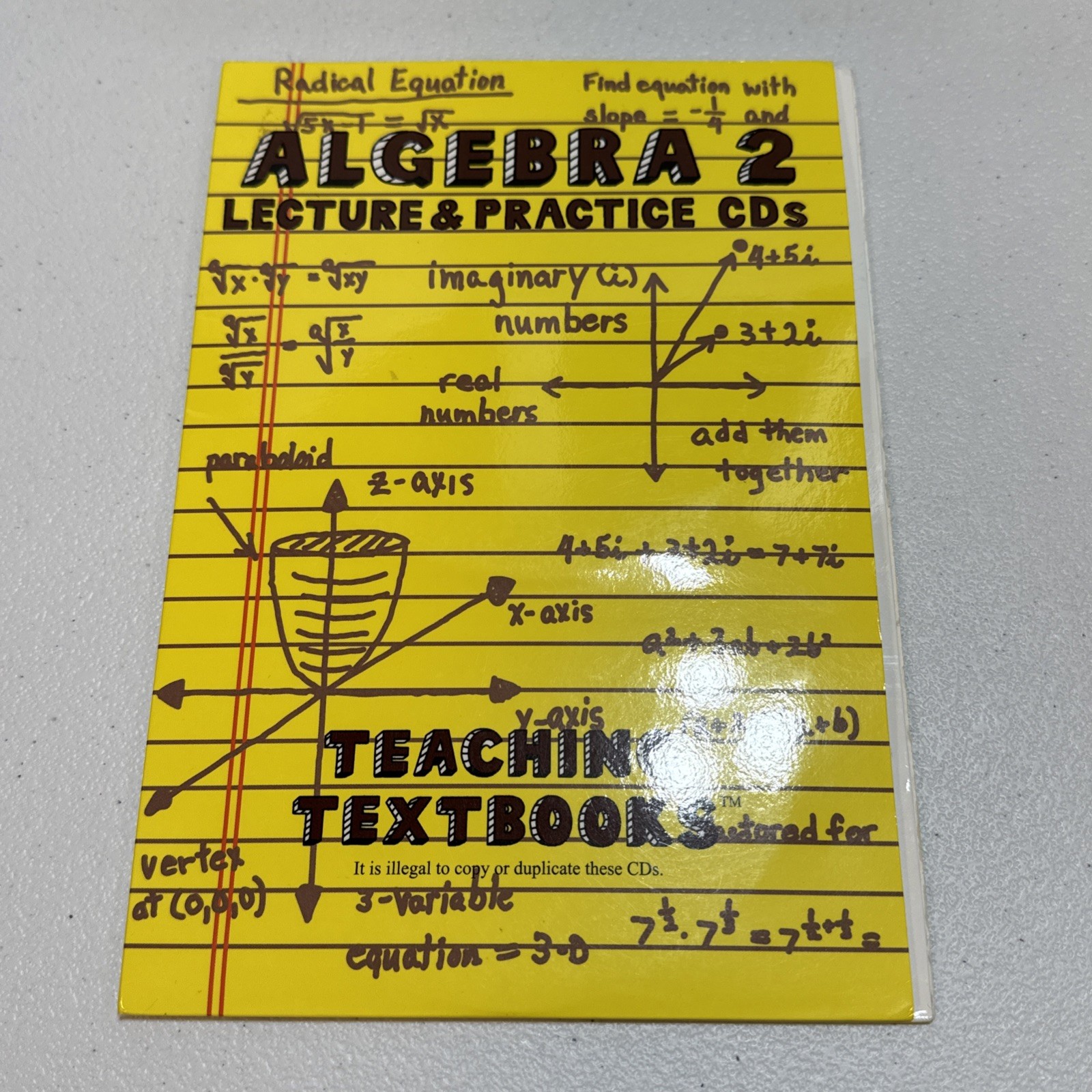 Teaching Textbooks Algebra 2 Textbook Set Answer Book Workbook CD-ROM