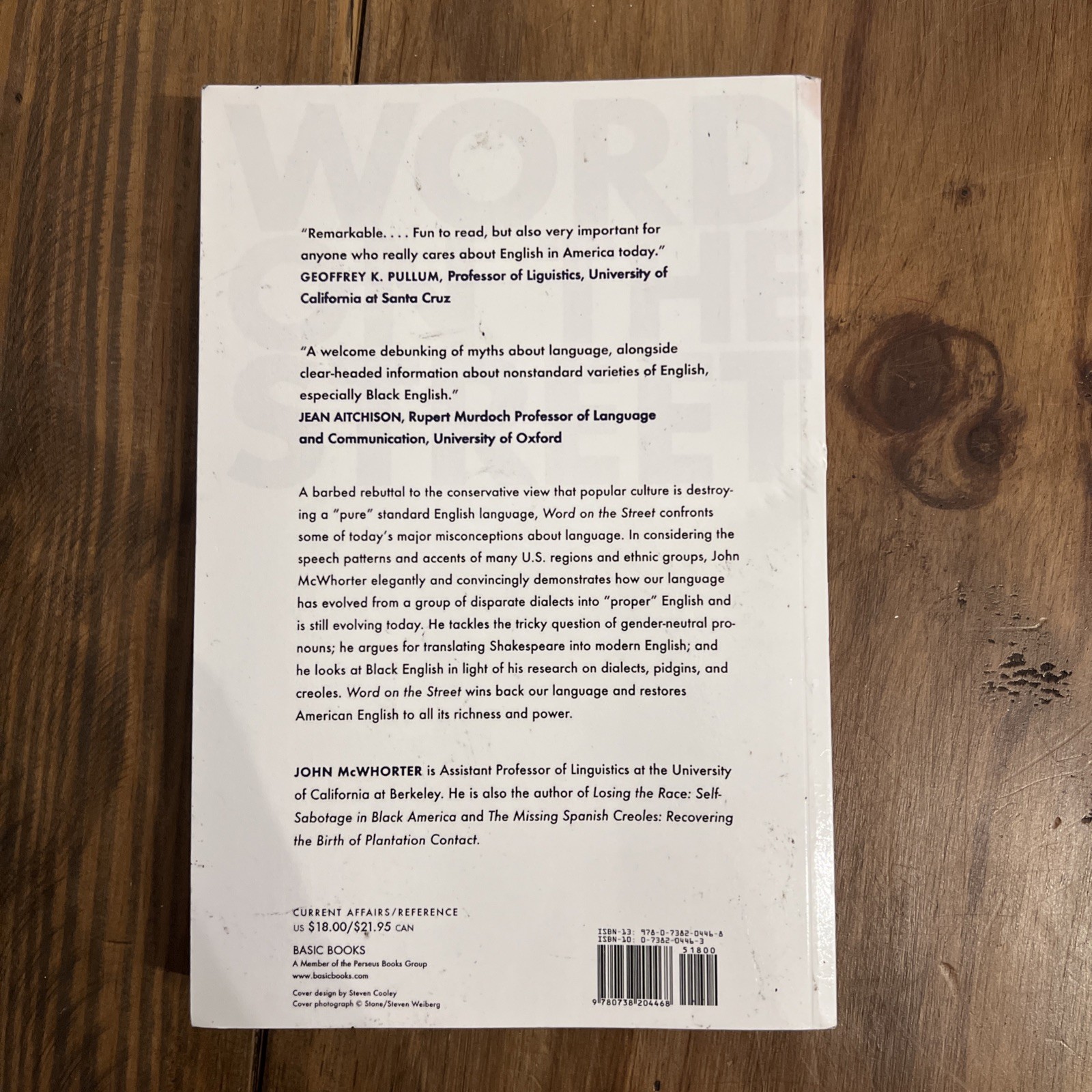 Word on the Street: Debunking the Myth-paperback, John Mcwhorter