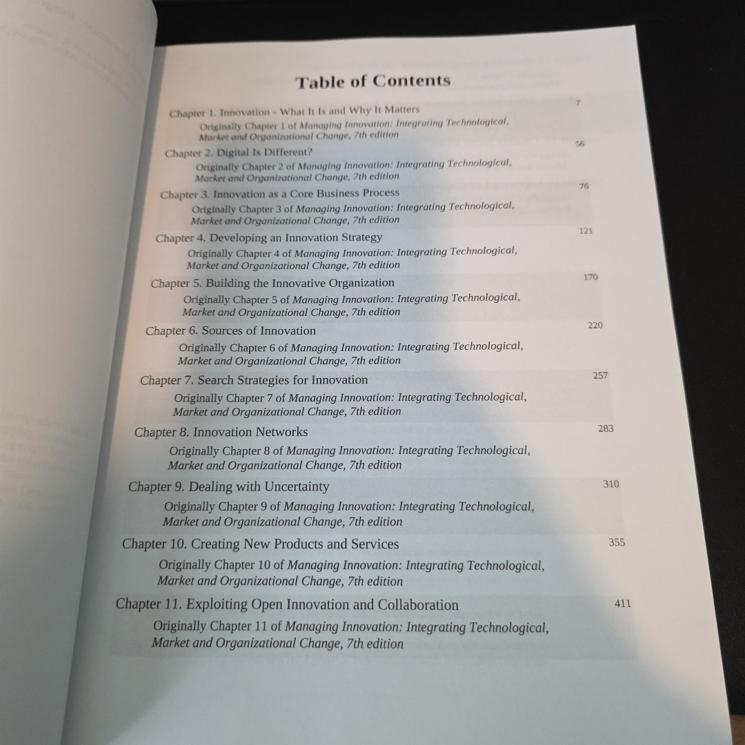 Managing Innovation Integrating Technological Market 7th Ed. SNHU MBA 580 Wiley