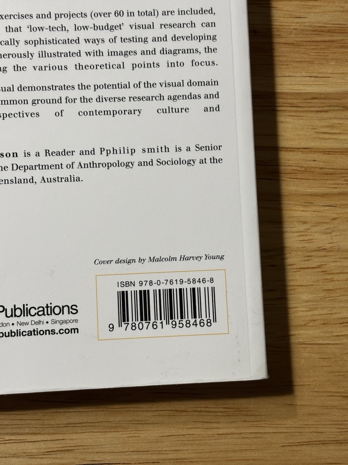 Researching the Visual: Introducing Qualitative Methods, 1st edition Paperback ￼