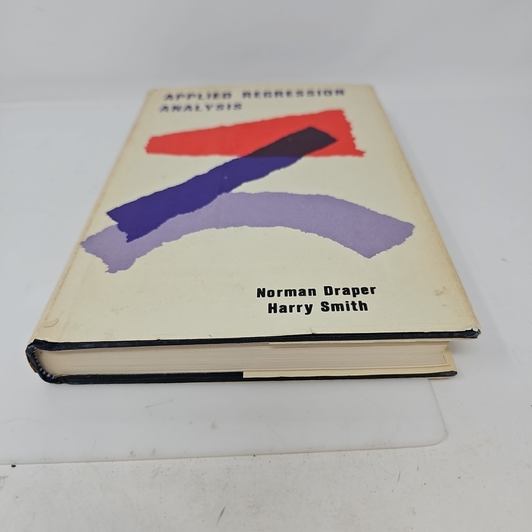 JOHN WILEY & SONS Applied Regression Analysis Hardcover Book Draper Smith 1966