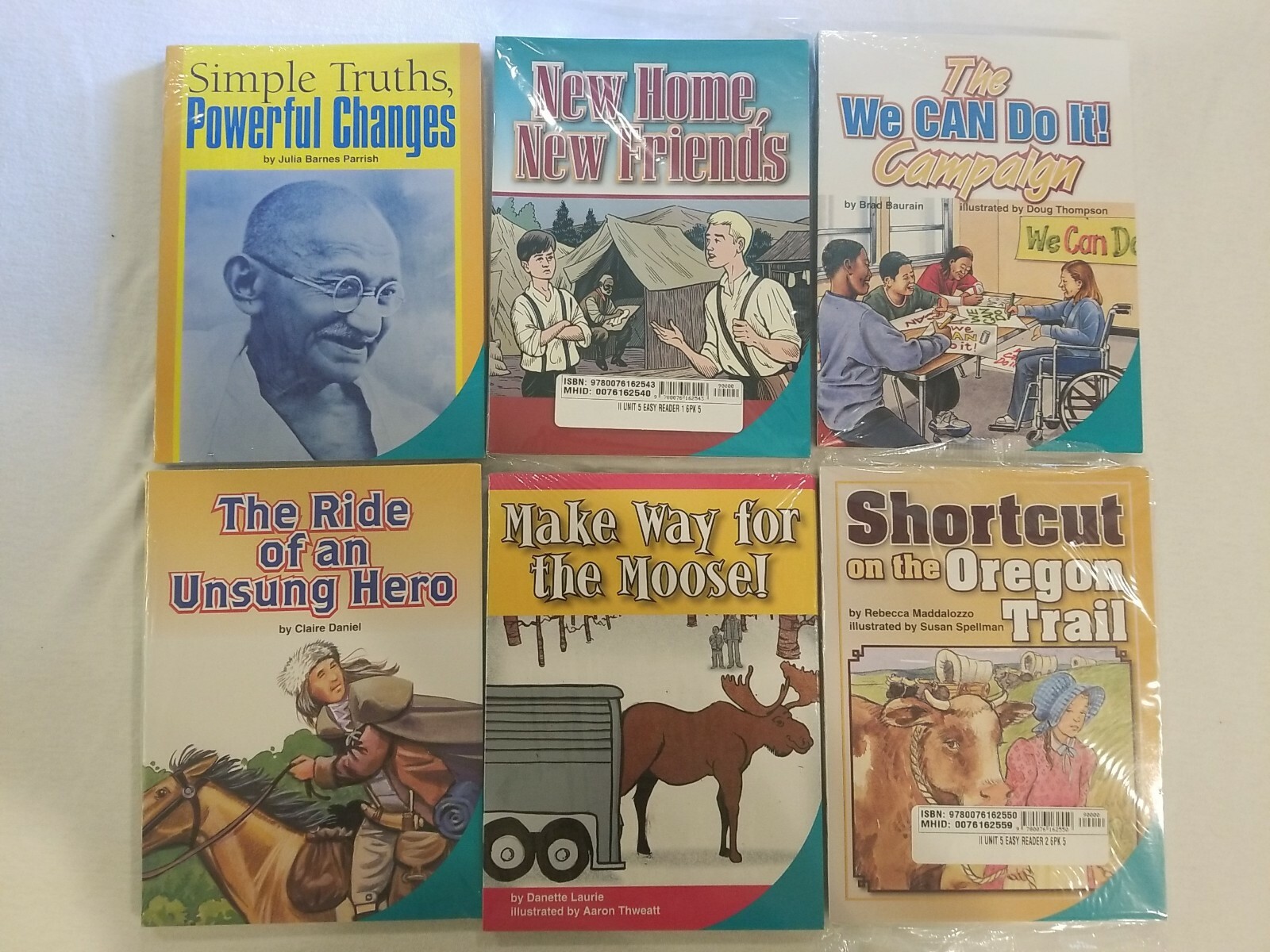 SRA MCGRAW HILL LOT OF SIX 6 PACKS OF EASY READING SOFTCOVER BOOKS NIP