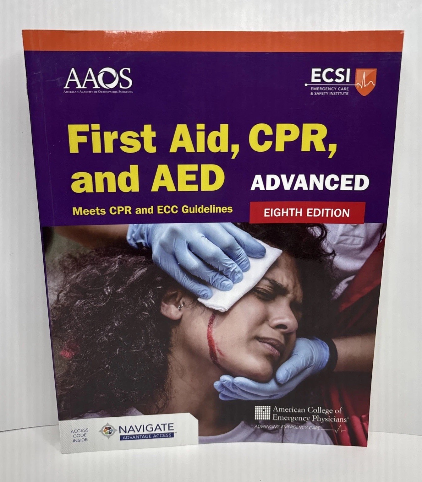 Advanced First Aid, CPR, and AED Paperback 8th Edition