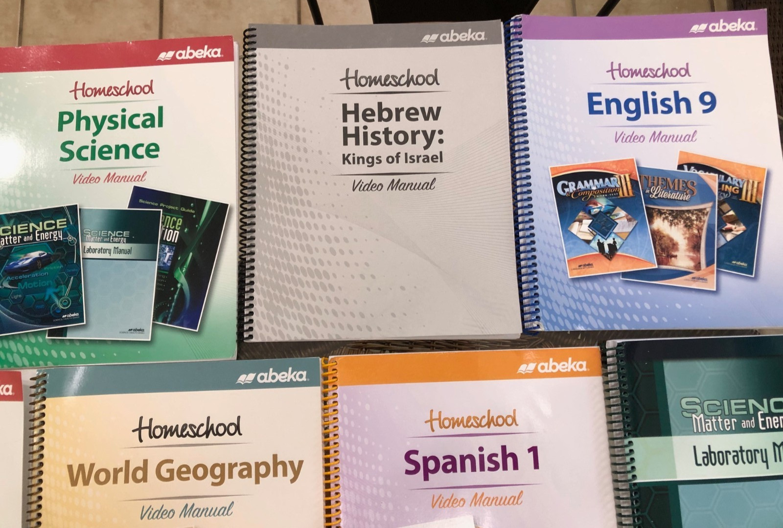 Lot of 13 Abeka Homeschool Workbooks – Video Manuals Teacher Ed | Mixed Subjects