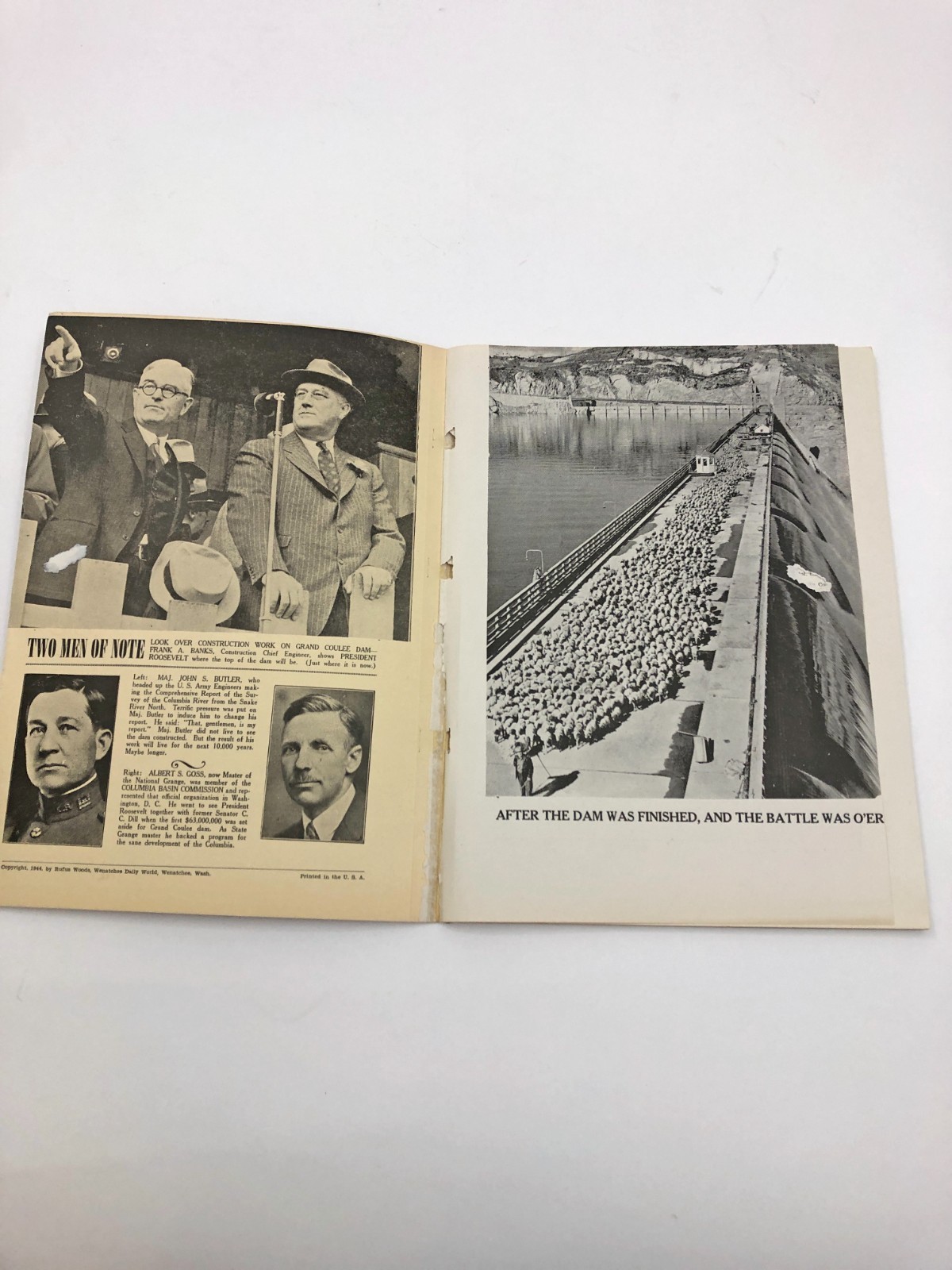 The 23-Years Battle for Grand Coulee Dam by Rufus Woods PB 80 Pages 1944