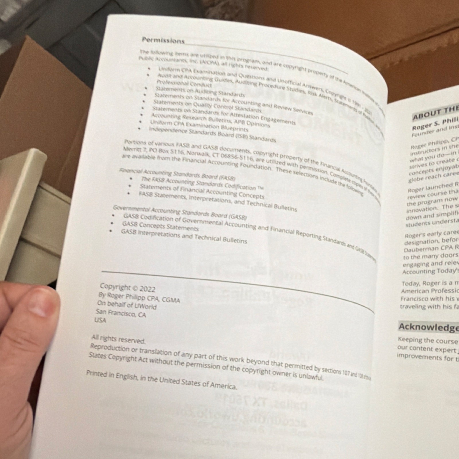 UWorld Roger CPA Review REG Regulation 2022 Ed. Roger Philipp [Paperback]