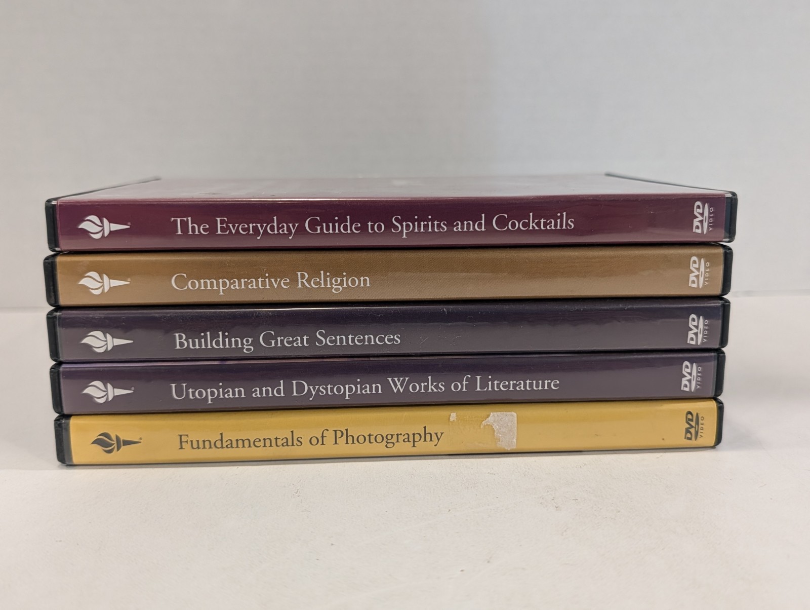 5 Lot Of Great Courses DVDs | Food & Wine, Photography, English, Religion