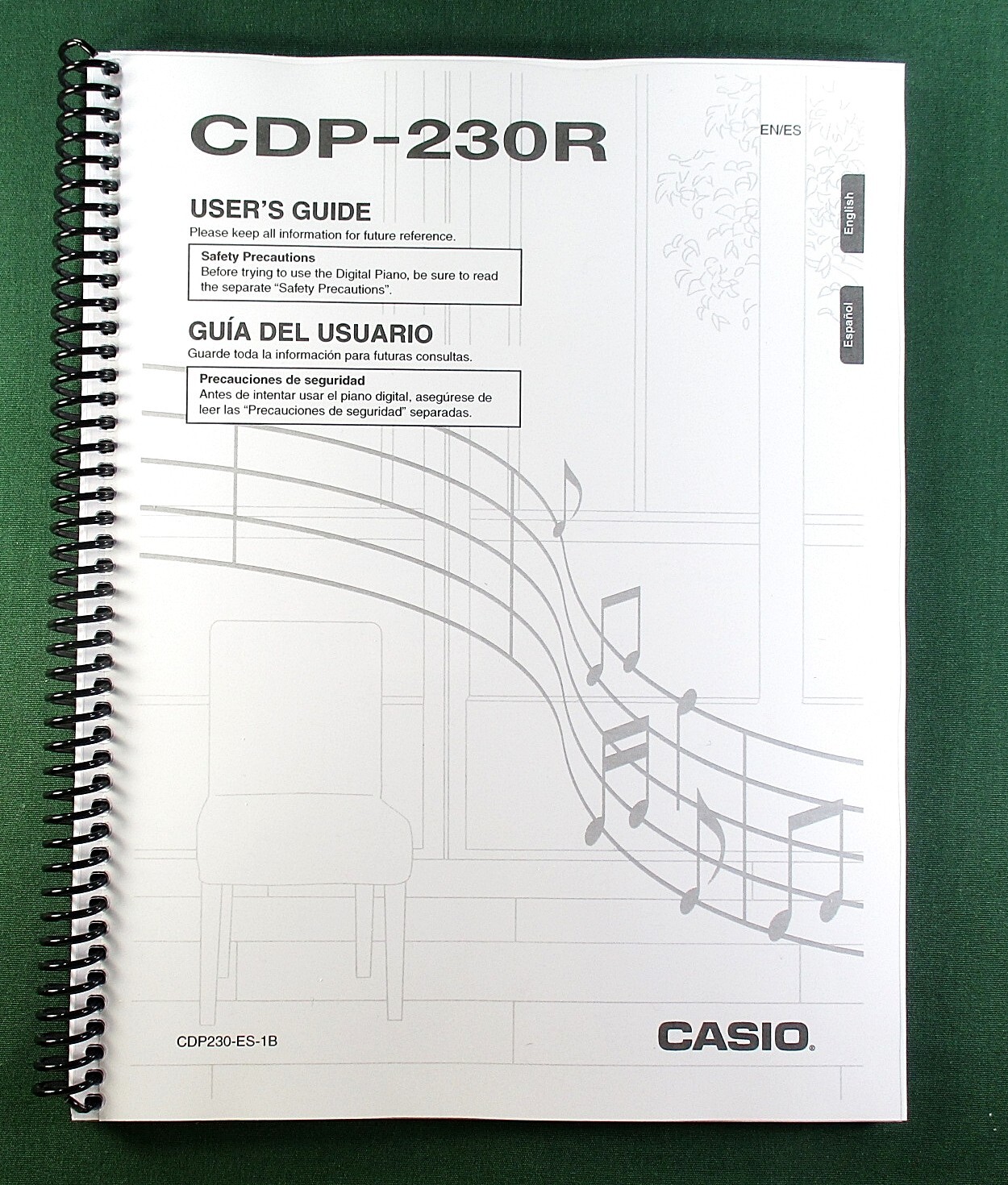 Casio CDP-230R Instruction Manual: 80 Pages Coil Bound & Protective Covers!