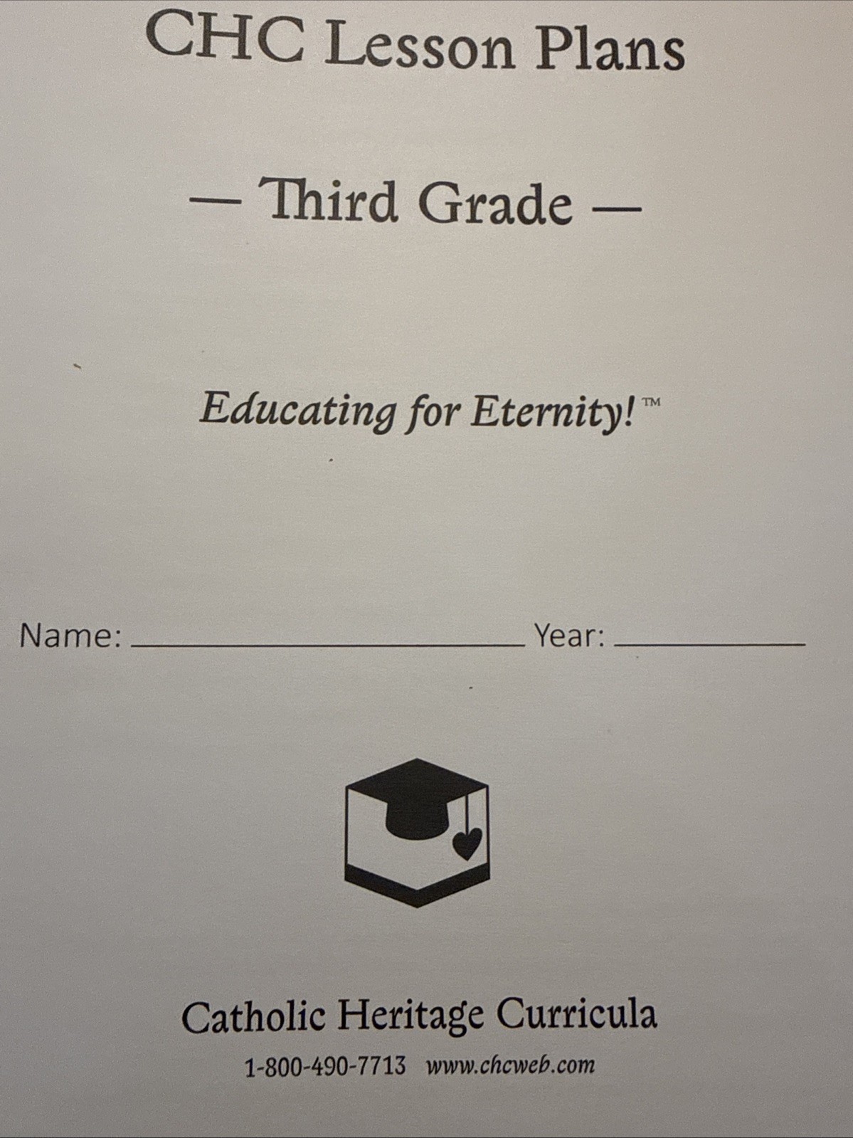 Catholic Heritage Curricula Third Grade Lesson Plans