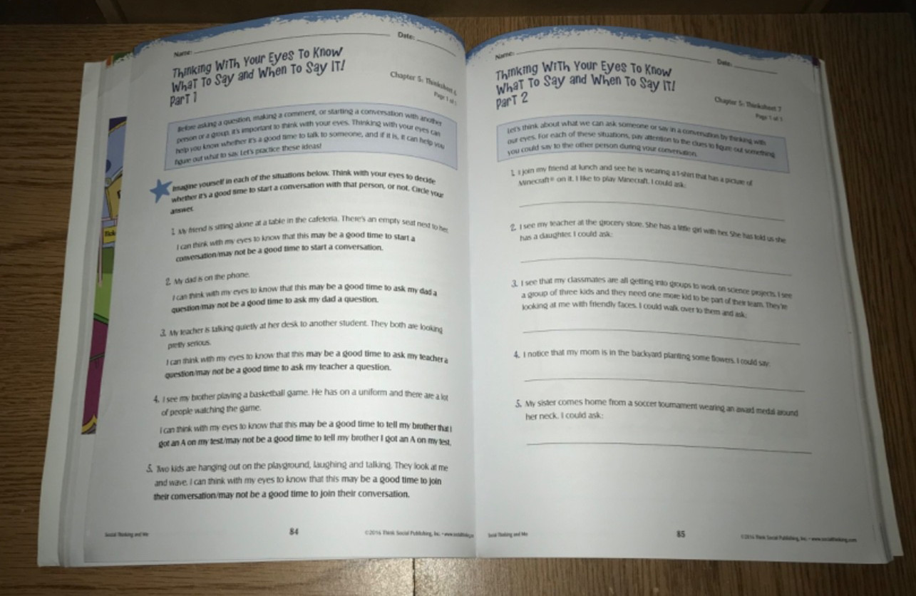 SOCIAL THINKING AND ME BOOK 2 ONLY THINKSHEETS FOR EMOTIONAL LEARNING