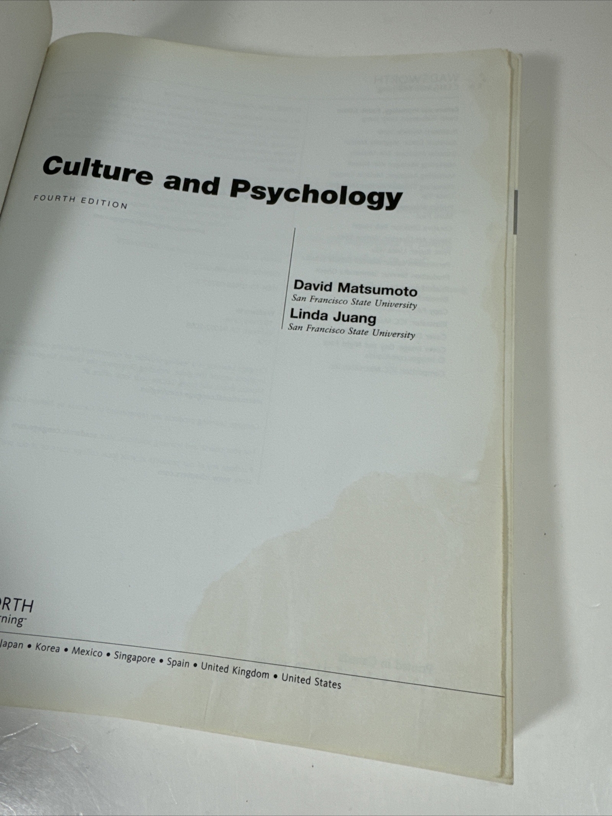 Culture and Psychology