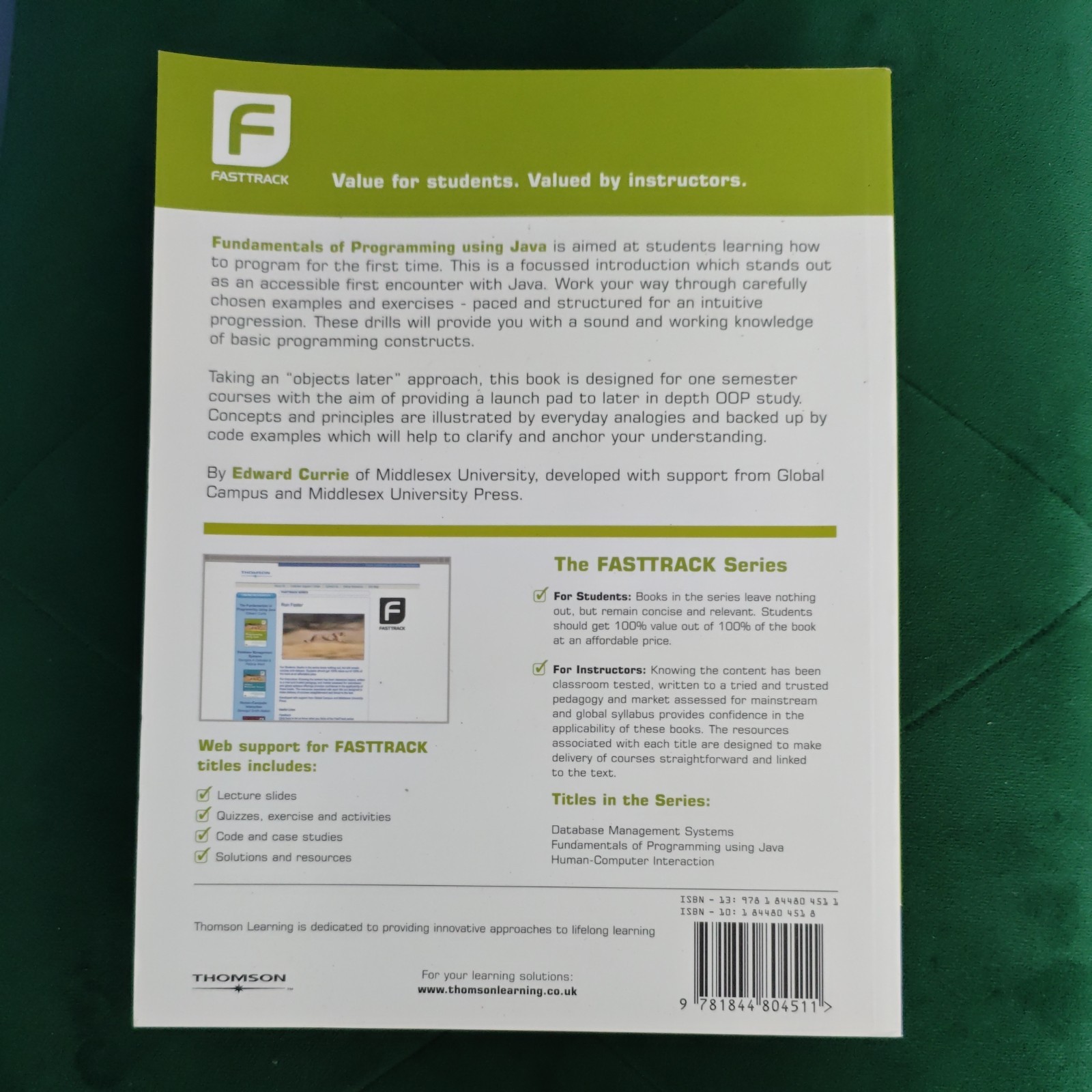 The Fundamentals of Programming Using Java-Edward Currie