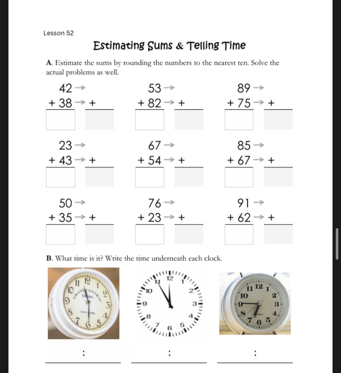 3rd Grade Math Full year Lessons Workbook Third Grade Math homeschool