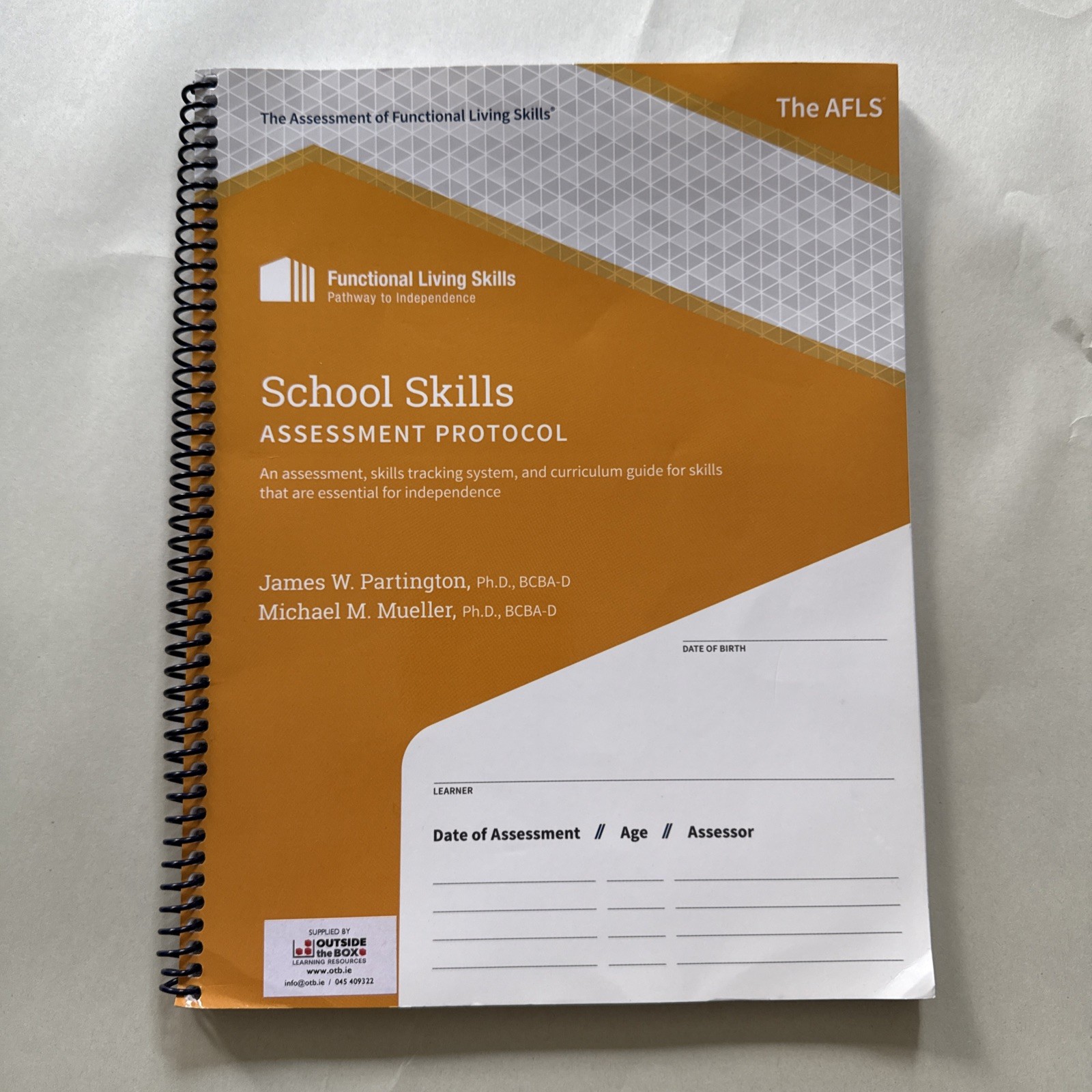 School Skills Assessment Protocol 2013 -Version 1.0