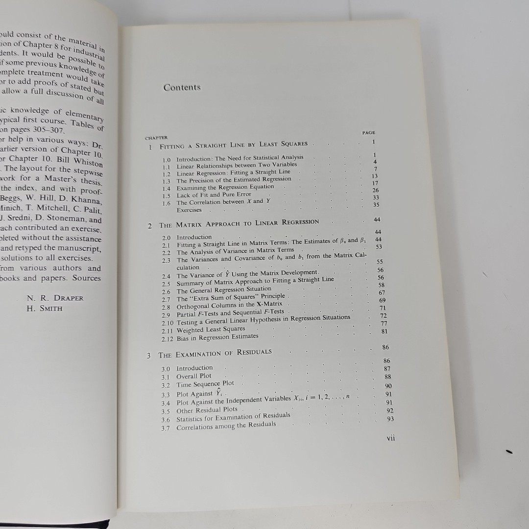JOHN WILEY & SONS Applied Regression Analysis Hardcover Book Draper Smith 1966
