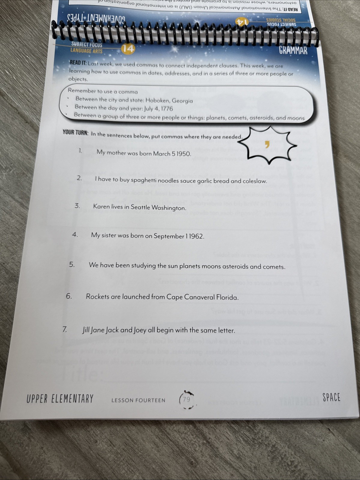 Gather Round Space Unit Study Upper Elementary Homeschool Spiral Bound Paperback