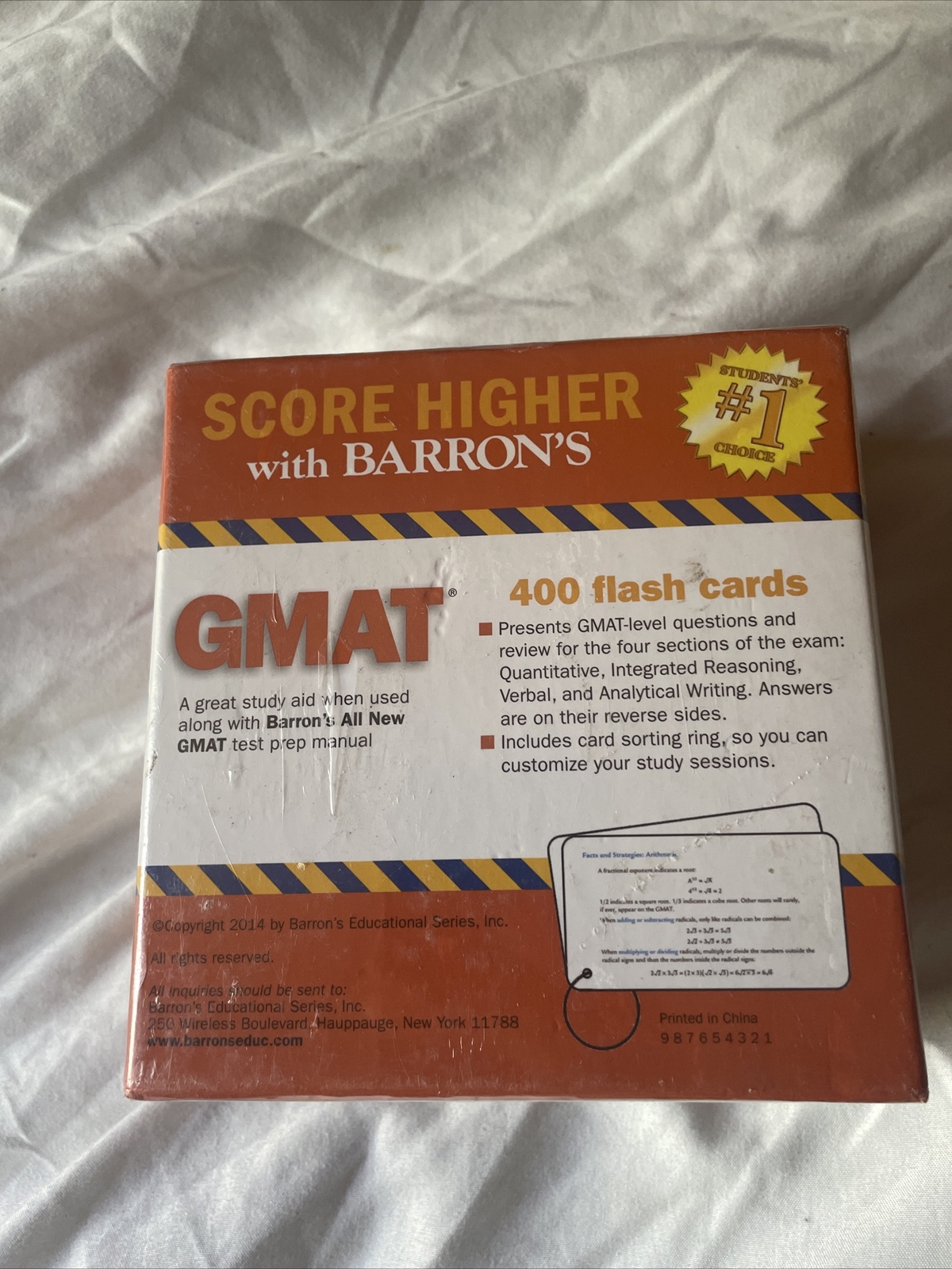 Barron’s Test Prep Ser.: GMAT Flash Cards by Jennifer Herman (2014, Trade…
