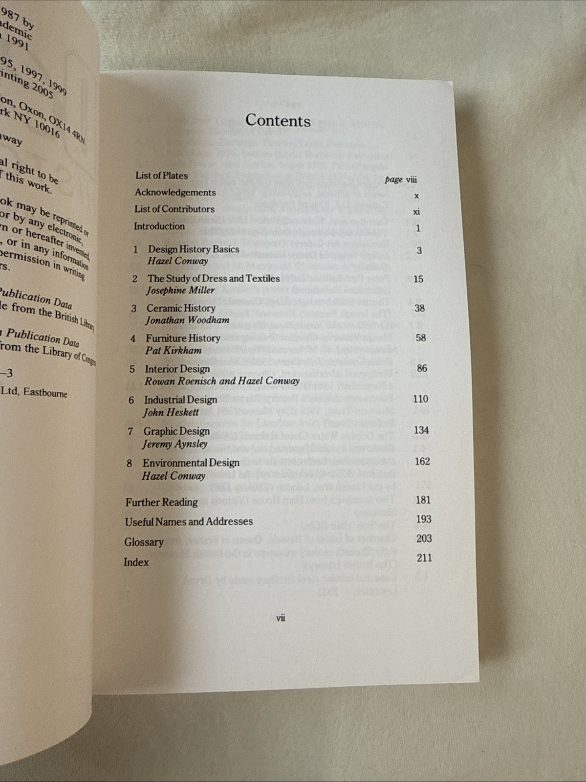 Design History A Students’ Handbook by Hazel Conway, Textiles, Ceramics etc