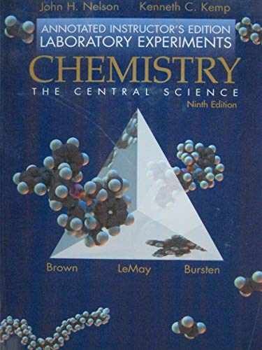 CHEMISTRY THE CENTRAL SCIENCE – Paperback, by NELSON;KEMP – Very Good x
