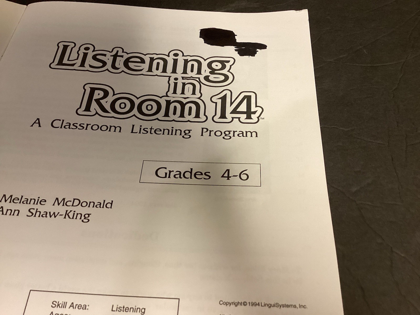 Listening In Room 14- A Classroom Listening Program -linguisystems