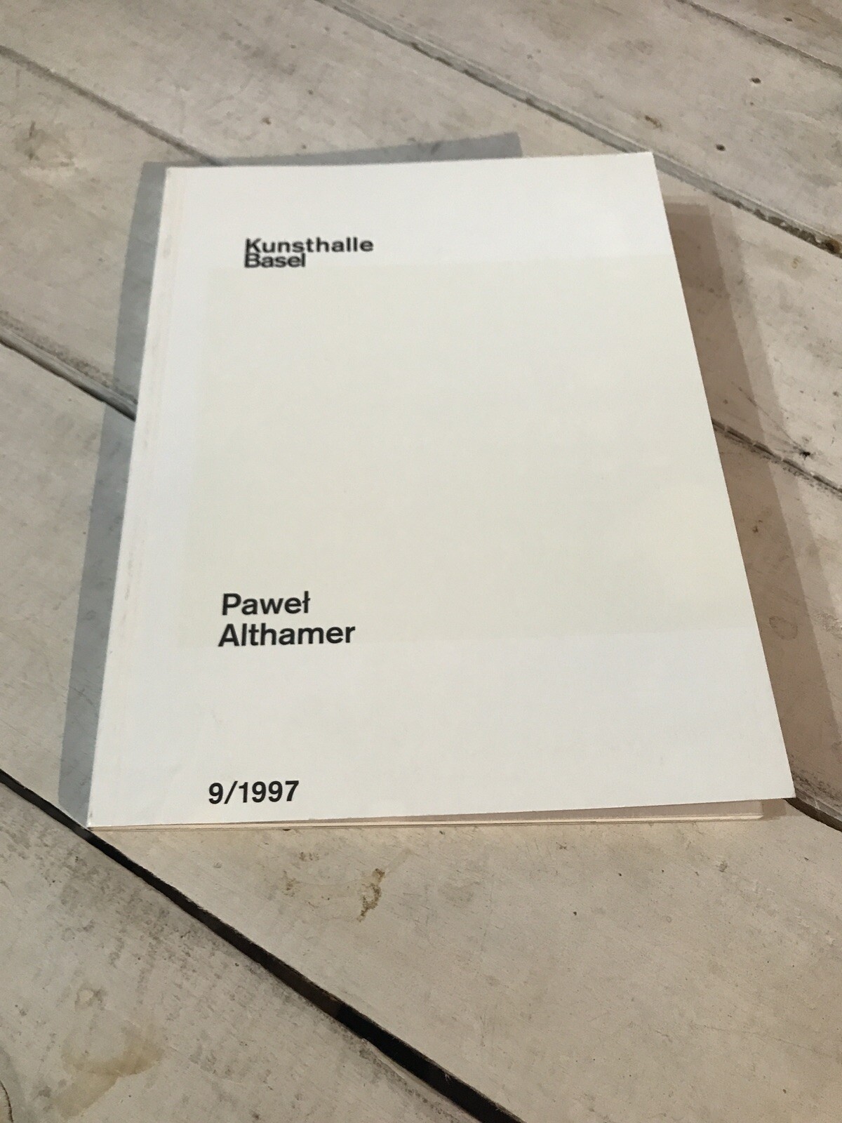 Pawel Althamer Kunsthalle Basel Contemporary Art Exhibition Catalog
