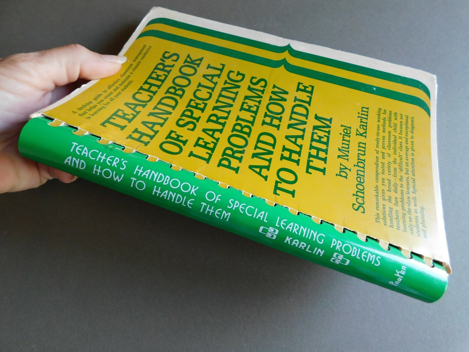 Teacher’s Handbook of Special Learning Problems – Muriel S Karlin – 1977 PB