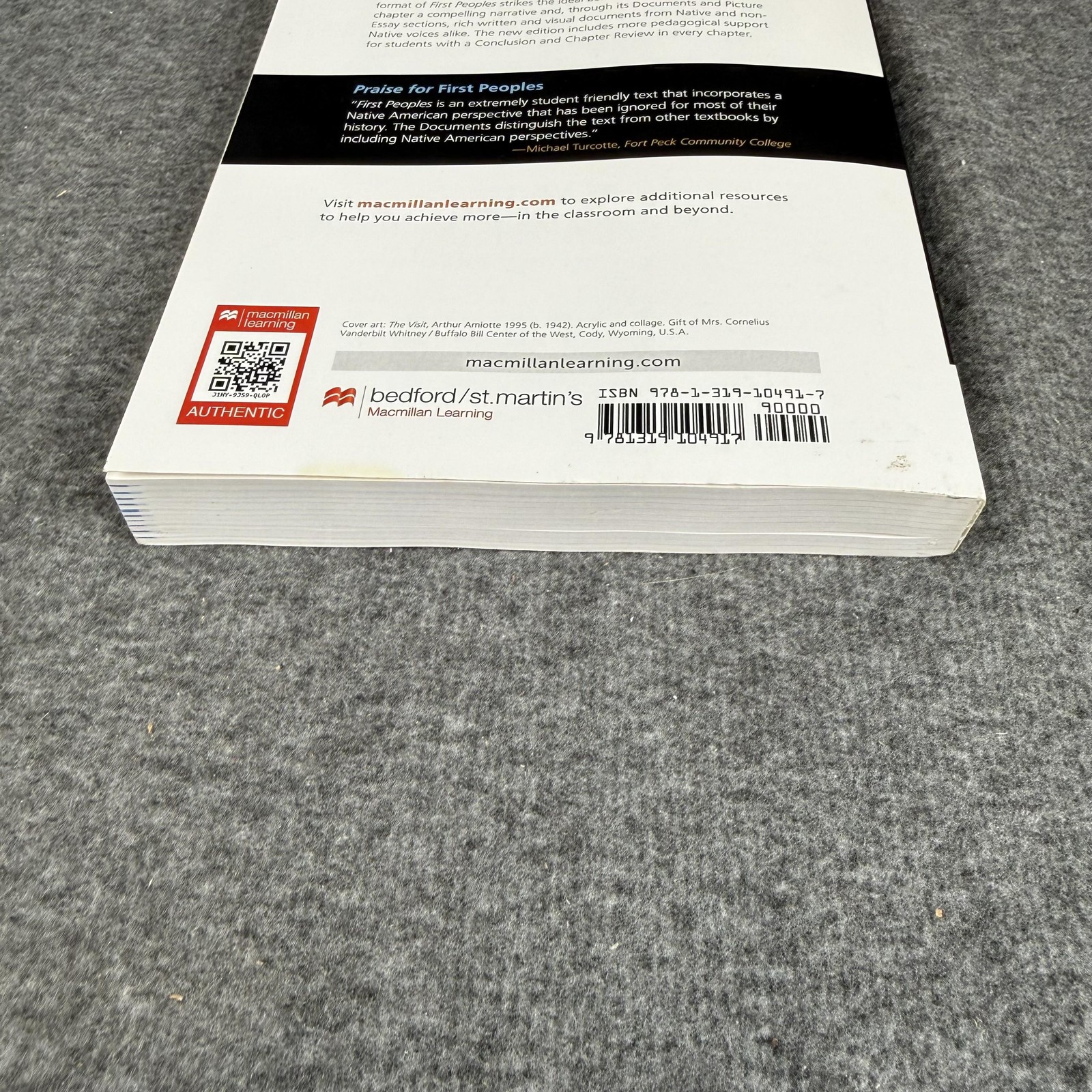First Peoples 6th Ed Colin G. Calloway Bedford/St. Martin’s Paperback History