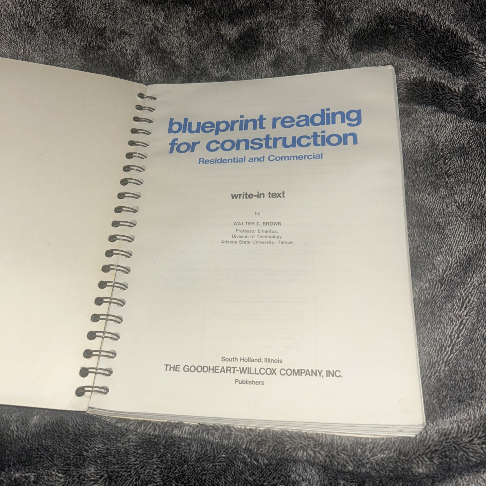 Blueprint Reading for Construction by Walter C Brown Residential Commercial 1990
