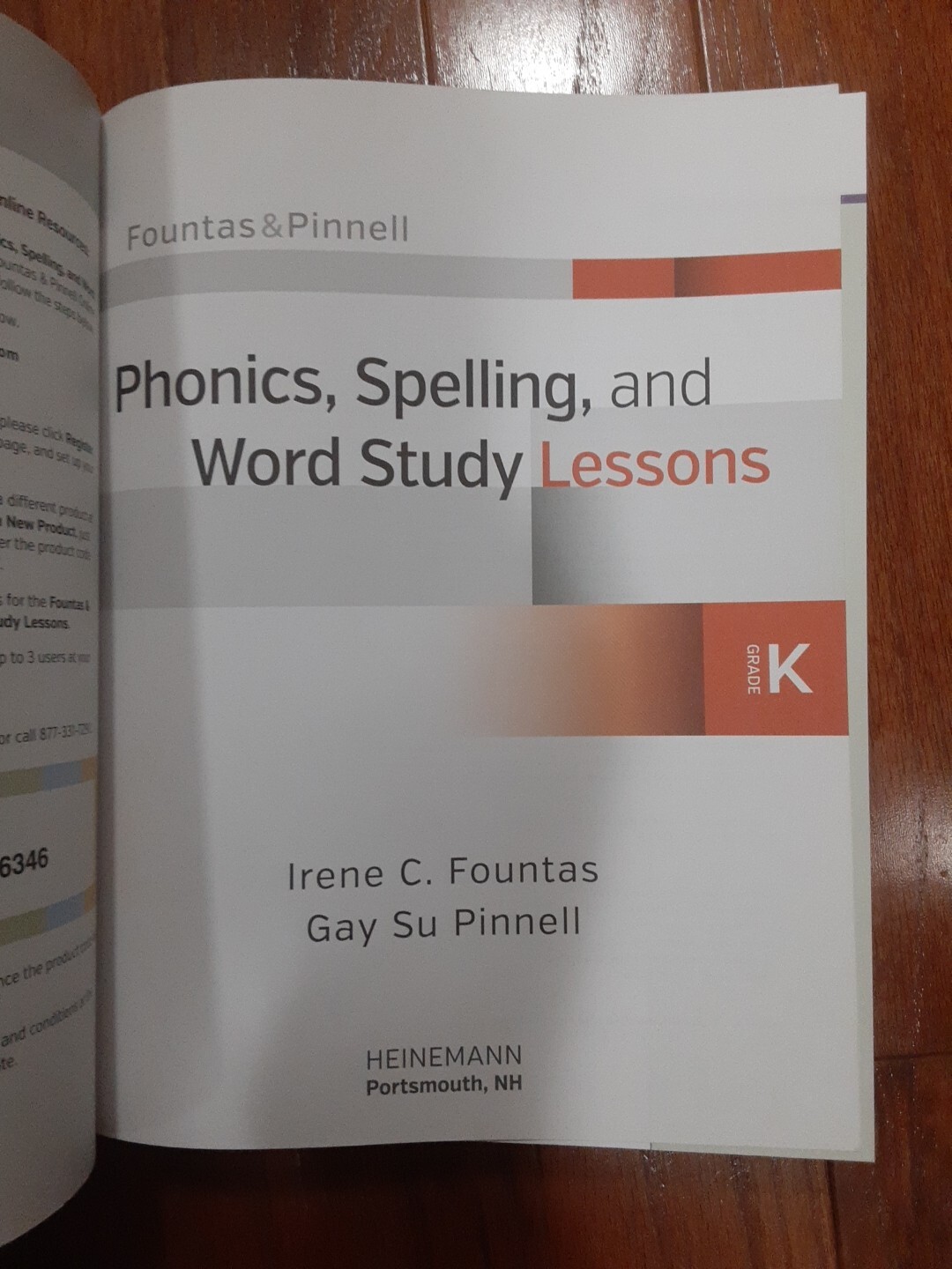 Fountas & Pinnell Phonics,Spelling, And Word Study Lessons Grade K GOOD