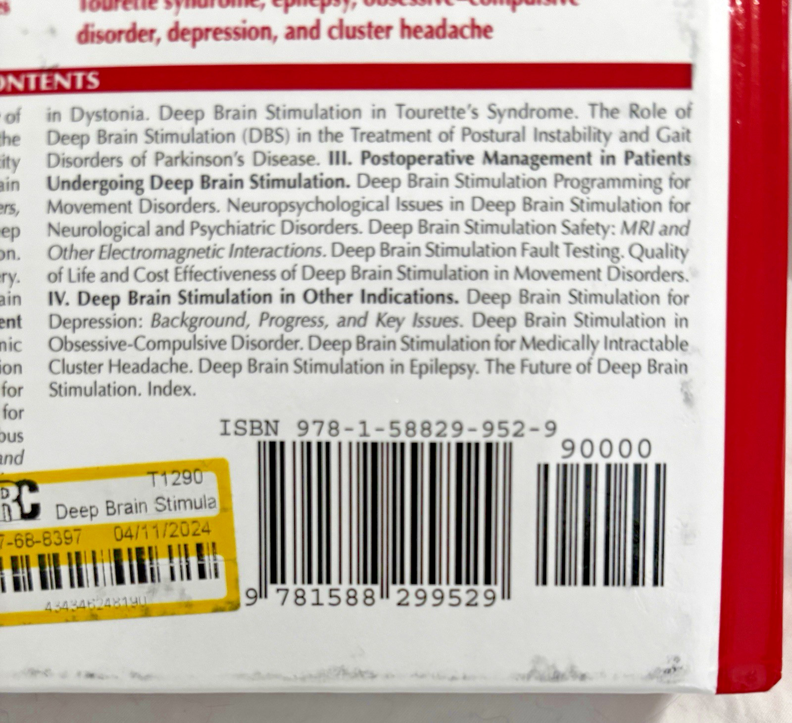 Deep Brain Stimulation in Neurological and Psychiatric Disorders by Daniel Tarsy