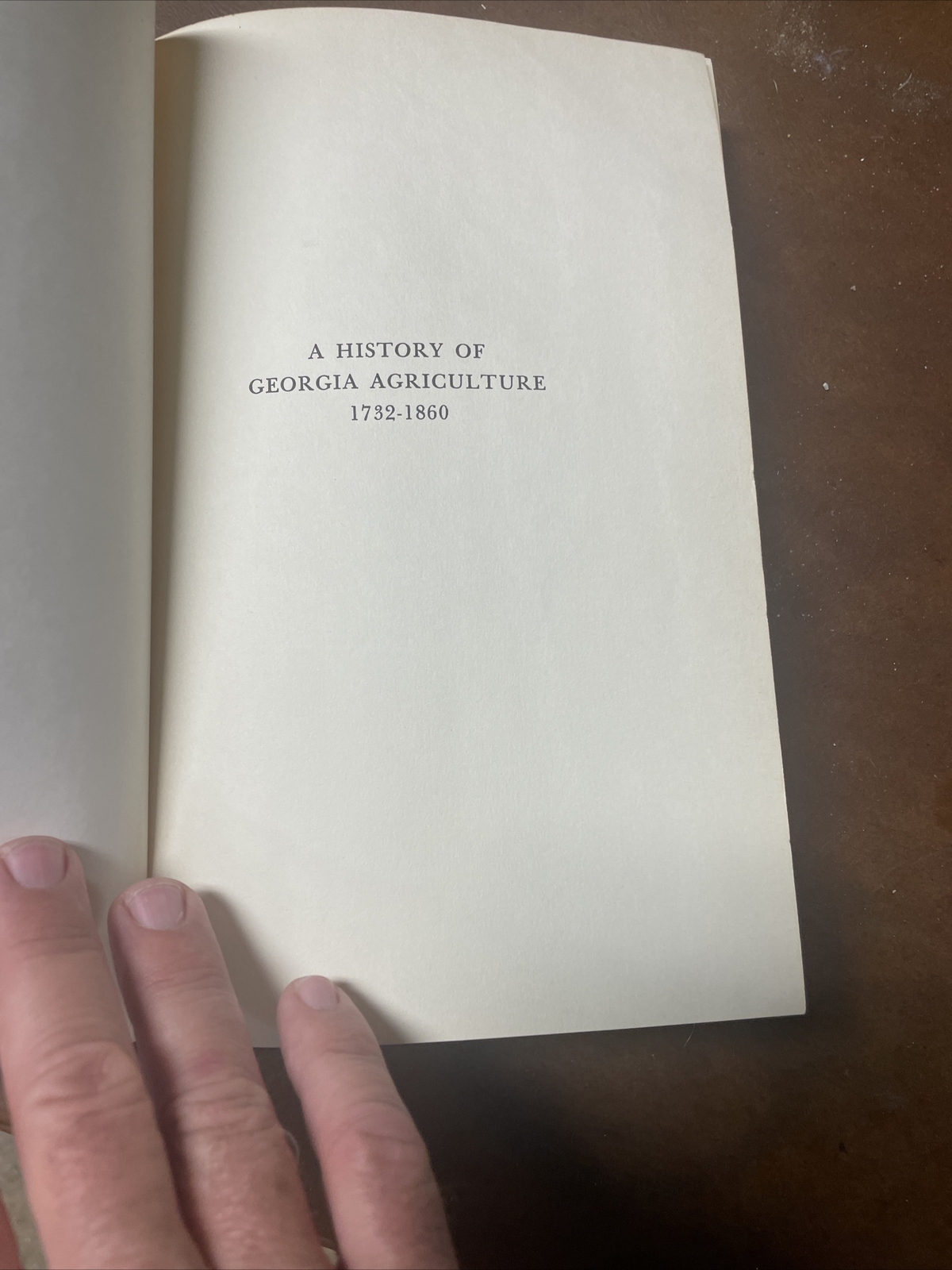 A History of Georgia Agriculture 1732-1860 By James C. Bonner 1964 Hardcover