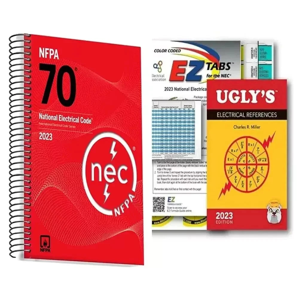 NFPA 70 2023 NEC Code Book + Ugly’s Electrical Ref Spiral +EZ TAB USA STOCK USPS