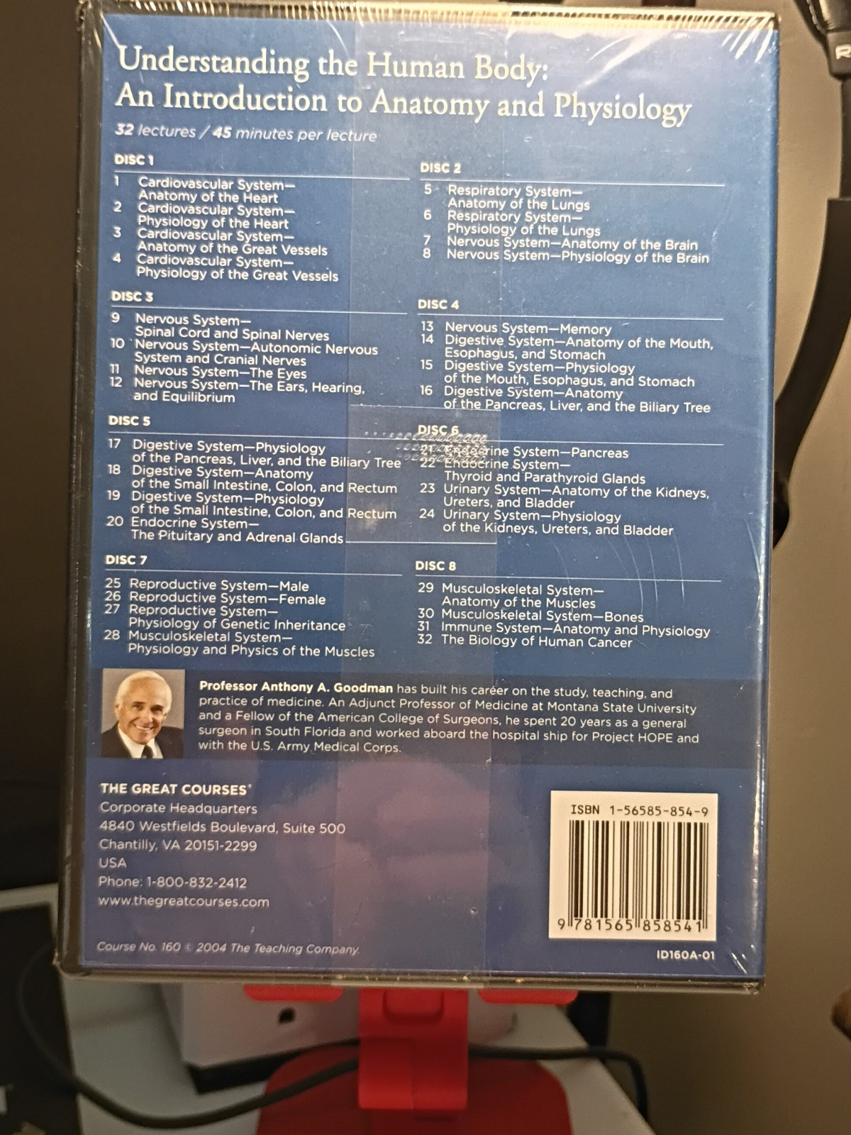 The Great Courses: Understanding the Human Body – 8 DVDs + Course Guidebook