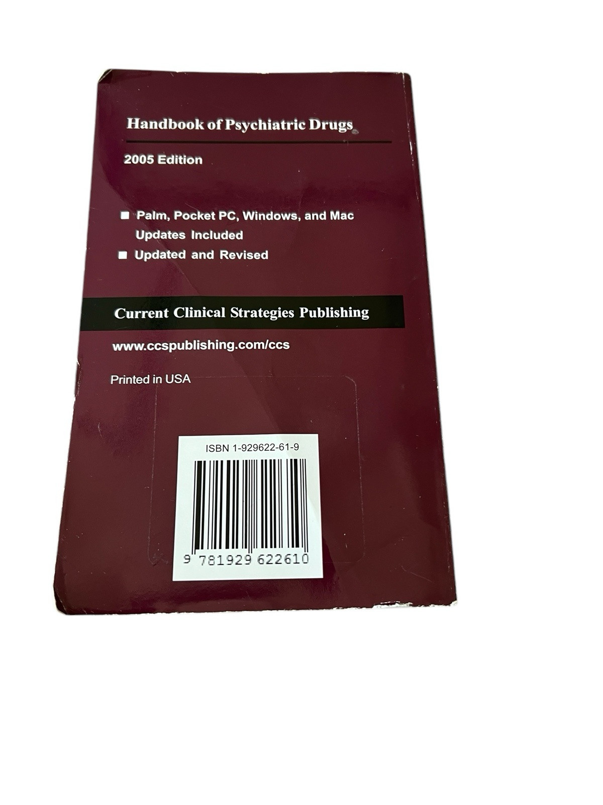 Current Clinical Strategies Medical Bks Ser.: Handbook of Psychiatric Drugs,…