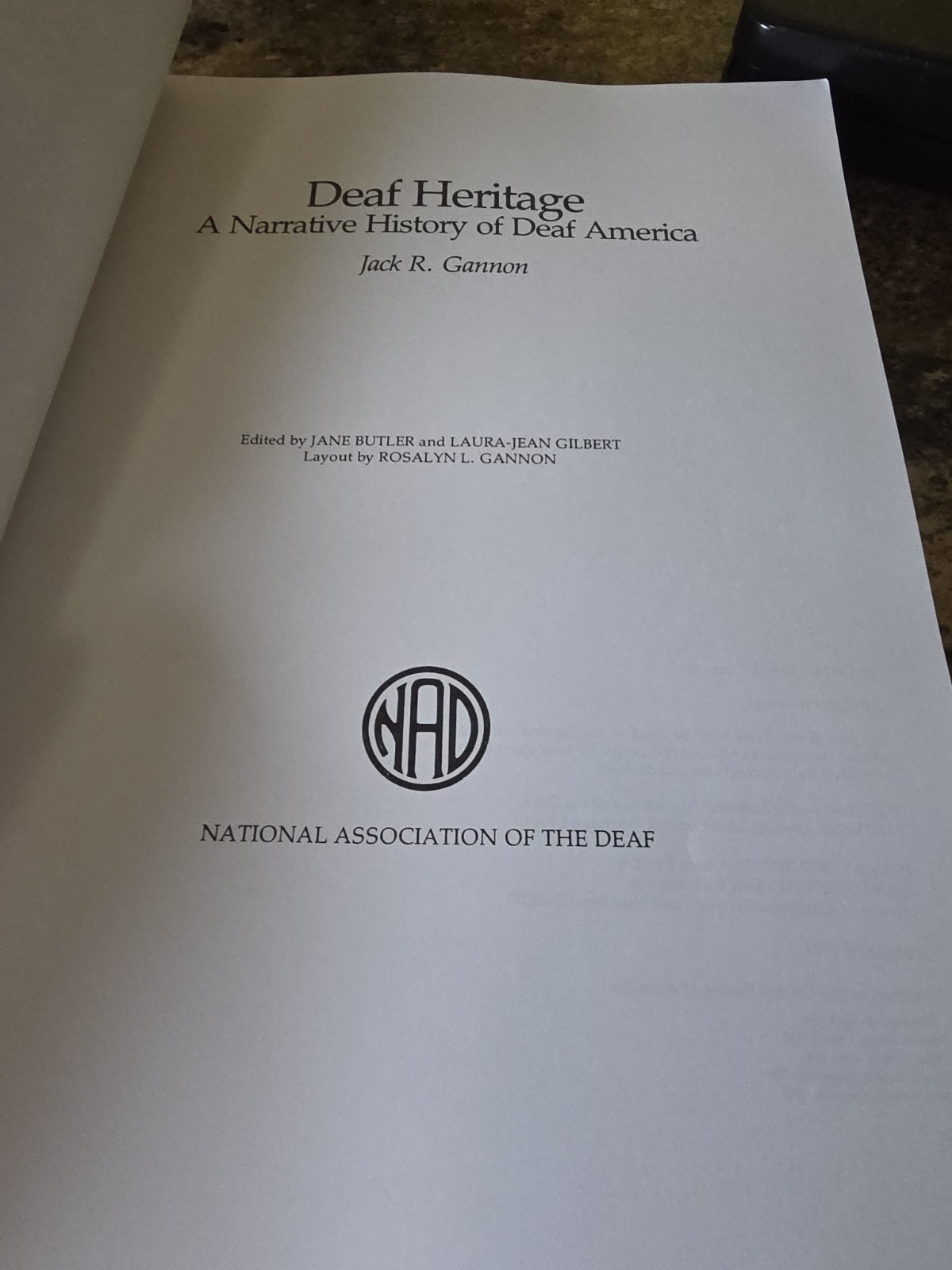 Deaf Heritage: A Narrative History of Deaf America by J. Gannon, Softcover, 1981