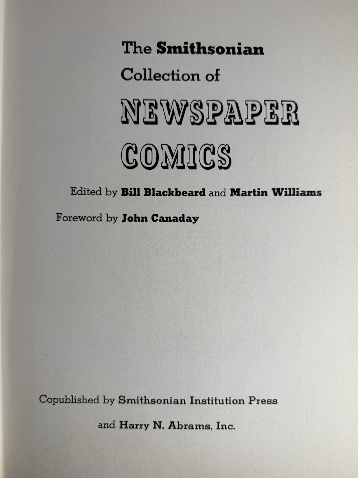 The Smithsonian Collection of Newspaper Comics 1977 Hardcover w/ Dust Jacket