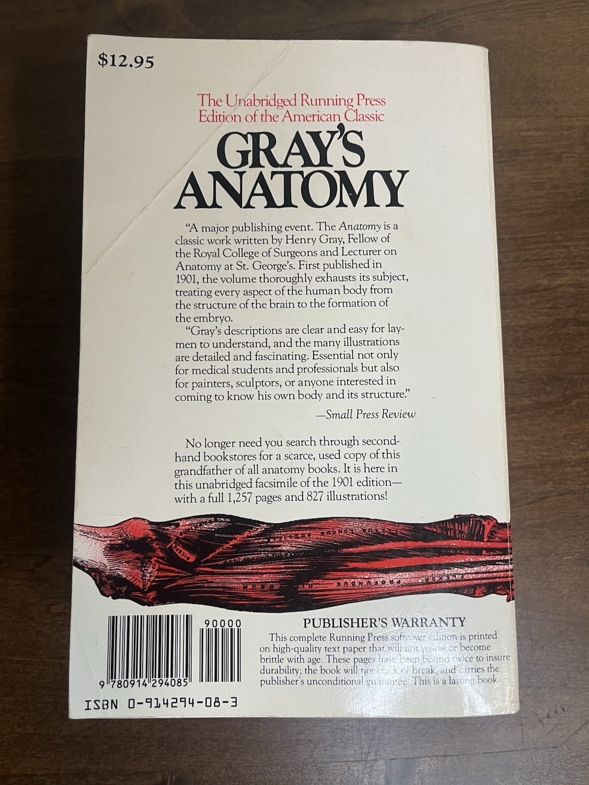Gray’s Anatomy : The Unabridged Running Press Edition of the American Classic by