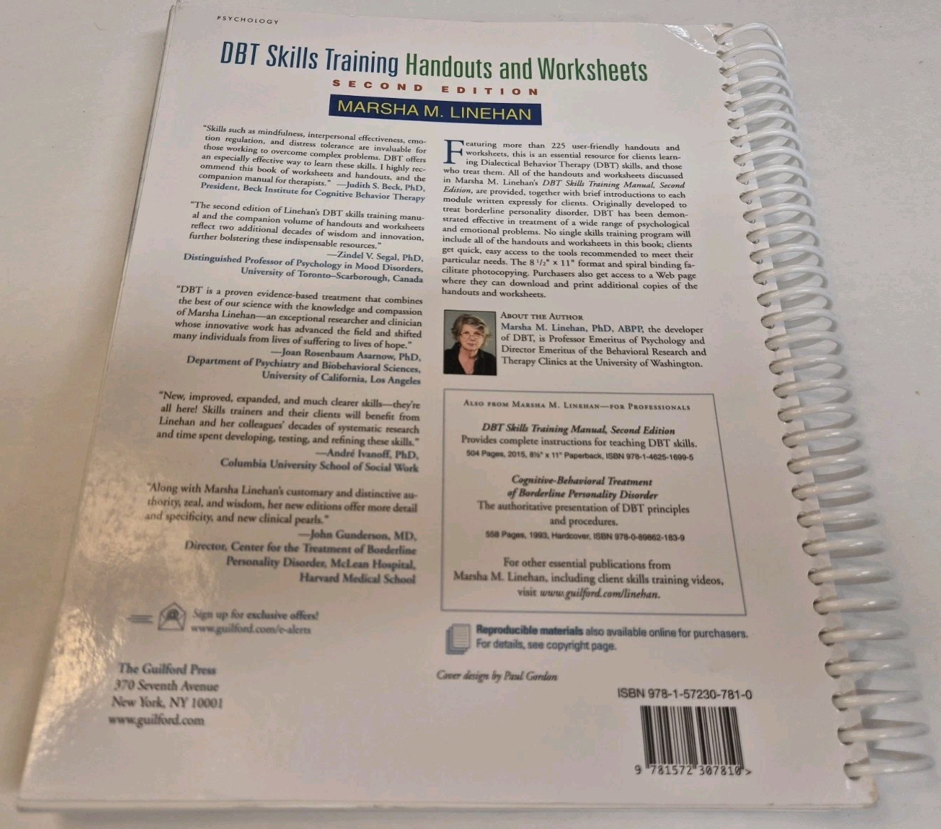 DBT Skills Training: Handouts and Worksheets, 2nd Edition, Linehan, Spiral