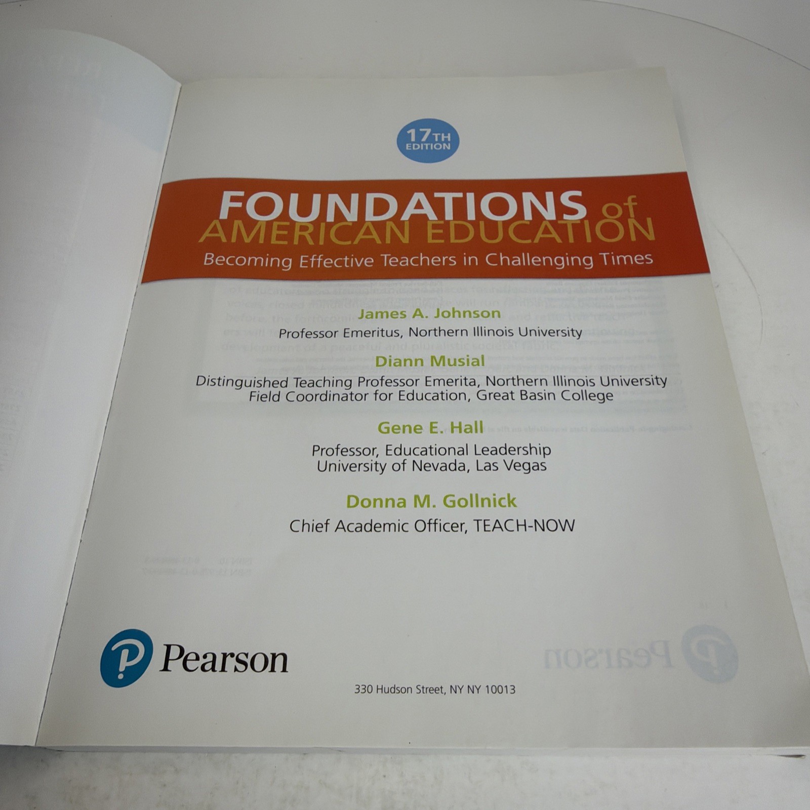 Foundations of American Education: Becoming Effective…17th Edition 2018 PB