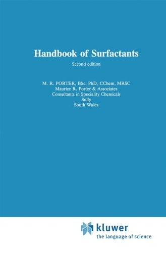 HANDBOOK OF SURFACTANTS By M R Porter – Hardcover